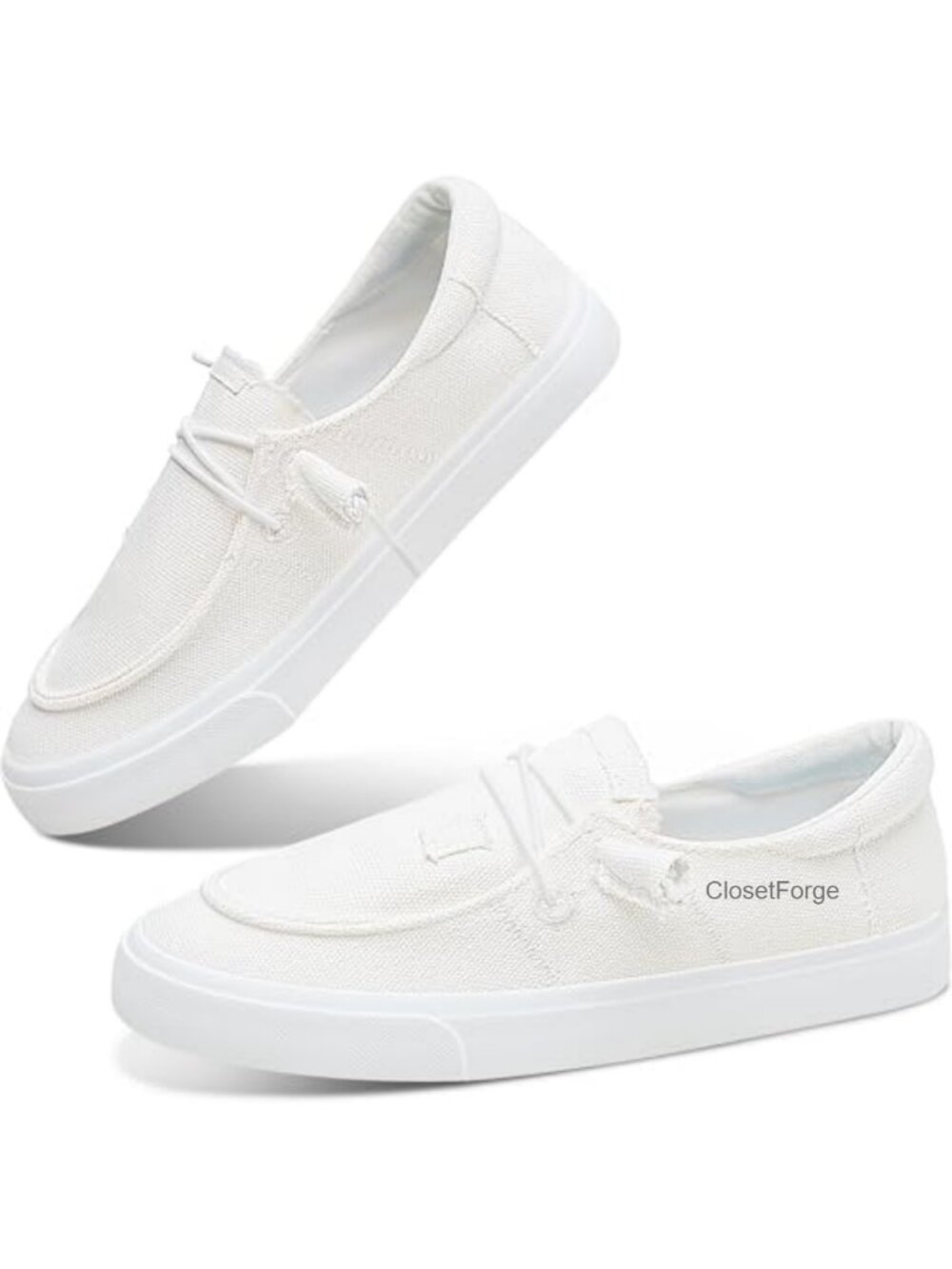 Women's Canvas Loafers Lightweight Breathable Slip-On Flat Casual Sneakers